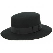 Canotier Peillon Feutre Laine Noir Traclet