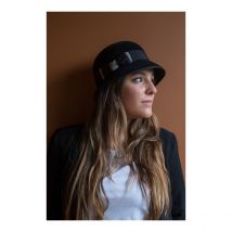 Chapeau Cloche Judith Noir en Feutre LapinFléchet - M - 56/57 cm - Feutre poil - Europe