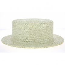 Canotier Triple Épaisseur Blanc Traclet - 56 cm - Paille - Italie