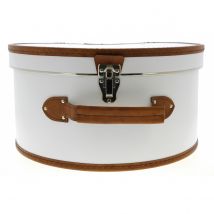 Boîte à Chapeau Blanc/Marron Traclet - Taille unique - Similicuir/Carton - République Tchèque