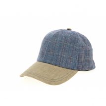 Casquette Baseball Gang Lin à Carreaux Crambes - S - 54/55 cm - Polyester/Lin/Viscose - France