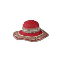 Capeline Guadalupe Paille Papier Rouge - Traclet
