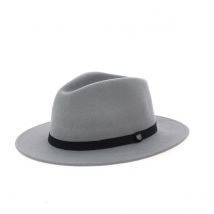 chapeau Messer fedora en laine gris Brixton - 60 cm - Feutre laine - Chine