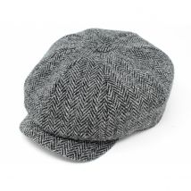 Casquette Irlandaise Dundalk Laine Grise Hanna Hats - L - 58/59 cm - Laine Vierge - Irlande
