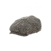 Casquette Urban 8 Côtes Herringbone Marron - Traclet - XL - 60/61 cm - Laine - Italie
