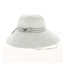 capeline blanche larges bords anti UV - SOWAY