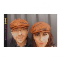 Casquette Cuir Plate Sprint cognac