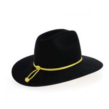 Chapeau Confédéré Officier Feutre Poil Noir