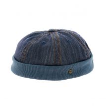 Bonnet docker - Casquette sans visière bleu jean