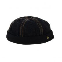 Bonnet docker - Casquette sans visière jean noir