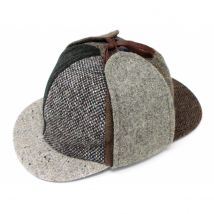 Casquette patchwork - Sherlock Holmes - Hanna Hats - Hanna hats - Gris - XL - 60/61 cm - Laine - Irlande