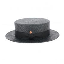 Canotier Gondolo Panama Noir - Mayser - M - 56/57 cm - Panama - Slovaquie