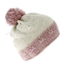 Bonnet Pompon Femme Diamond Bicolore - Eisbär - Taille unique - laine acrylique - Autriche
