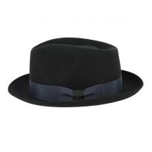 Chapeau Homburg Occitan Feutre Laine Noir MontCapel Traclet
