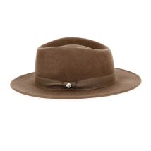 Chapeau Traveller / Fédora Antonello Feutre Laine Marron - Fléchet - 57 cm - Feutre laine - France