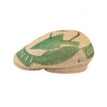 Casquette Plate grappa Toile de Jute Beige - ReHats - 55 cm - toile de jute/doublure en coton - Europe