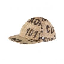 Casquette baseball black coffee ReHats - 58-61 cm - toile de jute/doublure en coton - Europe