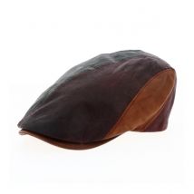 Casquette plate cuir multicolor