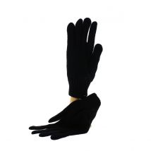 Gants en laine/polyamide noir - Traclet - Taille unique - Polyamide - Italie