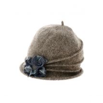 Chapeau Cloche Caroline laine marron clair - Traclet - Taille unique - Laine - Italie