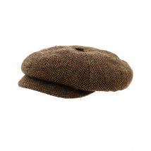 Cap Gavroche Ferdy brown wool - Traclet 58
