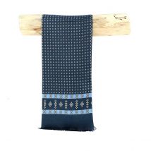 Foulard en soie Dexo bleu/jaune - Traclet - Taille unique - Soie - Italie