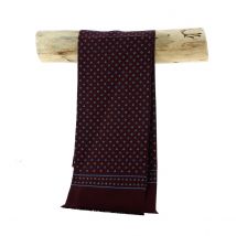 Foulard en soie Pedro bordeaux/bleu - Traclet - Taille unique - Soie - Italie