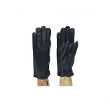 Gants homme en cuir/en soie noir - Traclet - 7 1/2 - Doublure : soie - Italie
