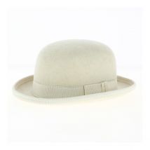 Chapeau Melon Feutre Laine Blanc - Traclet - 56 cm - Feutre laine - Italie