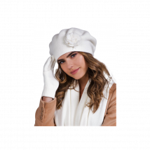 Béret Femme Clara Laine écru - Traclet - Taille unique - laine/polyamide - Europe