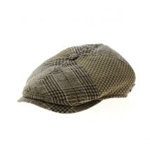 Casquette Belfaci Patchwork Soie Beige - Fléchet - 57 cm - soie/polyester - France