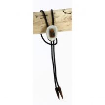 Bolo Tie - Cravate Cerf/Ivoire Mammouth Fossile 12 - Traclet