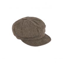 Casquette Gavroche Montsoreau Lin Camel - Traclet - 56 cm - Lin - France
