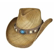 Chapeau Cowboy Jacinto Paille Naturel - Bulhide - 58-61 cm - Paille - Chine