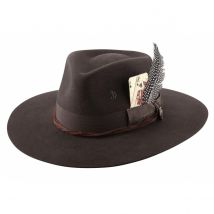Chapeau Fedora Unconditional Feutre Chocolat - Brittoli - S - 54/55 cm - Feutre laine - Colombie