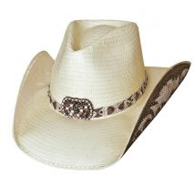 Chapeau Cowgirl Fantasy Paille - Bullhide - L - 58/59 cm - Paille - Colombie