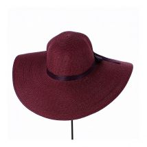 Capeline Talia Paille Papier Prune - Traclet - 55 cm - Paille papier polyester - Chine