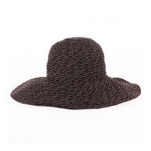 Capeline scrunchie Marron a poids blanc UPF 50+ - House Of Ord - 58 cm - polyester - Chine