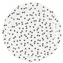 8 Papptellern - Black Tie