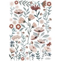 Wandaufkleber A3 - Ocean flowers