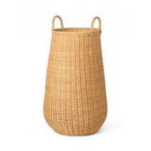 Wäschekorb aus geflochtenem Rattan - Natural