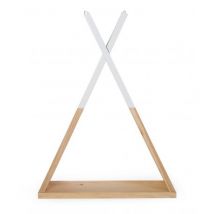 Wandregal Tipi - Natur & Weiß