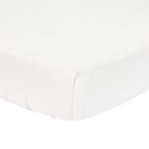 Musselin-Spannbettlaken Kinderbett 40 x 80 cm Soft White - Little Dutch