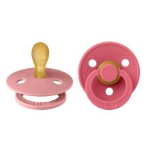 Symmetrisches BIBS-Schnullerset mit 2 Schnullern - Dusty pink/coral