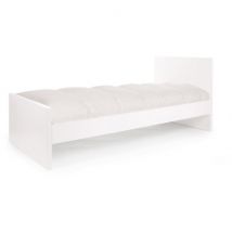 Childhome - Quadro White Juniorbett 90x200 cm + Lattenrost und Matratze