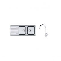 Franke - Pack Smart Srx621 + Mitigeur - Evier de Cuisine à Encastrer - Pack Smart Srx621 + Mitigeur Lina Xl à Bec - Inox 971669