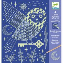 DJECO - Glow in the dark kraskaarten - Nachtleven