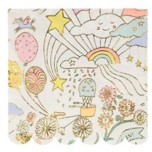 Meri Meri - Set van 16 kleine servetten - Happy Doodle