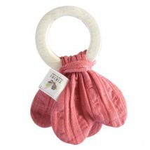 Tikiri - Sensorische bijtring - Safari roze