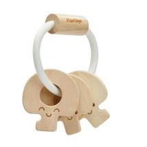 Plan Toys - Rammelaar - Baby Sleutels Naturel